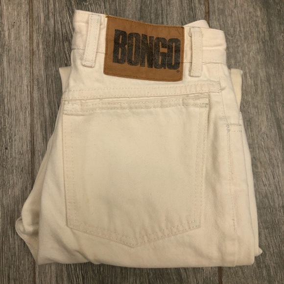 Vtg Bongo Cream Vanilla High Waisted Jeans - Picture 1 of 4